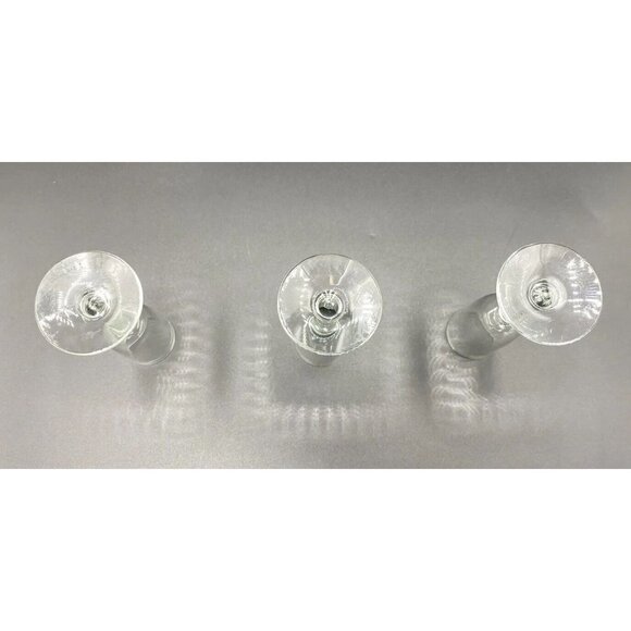 Vintage Cordial Glasses Shot Liqueur Lot 3 Clear Stemmed Wedding Crafts - Picture 7 of 11